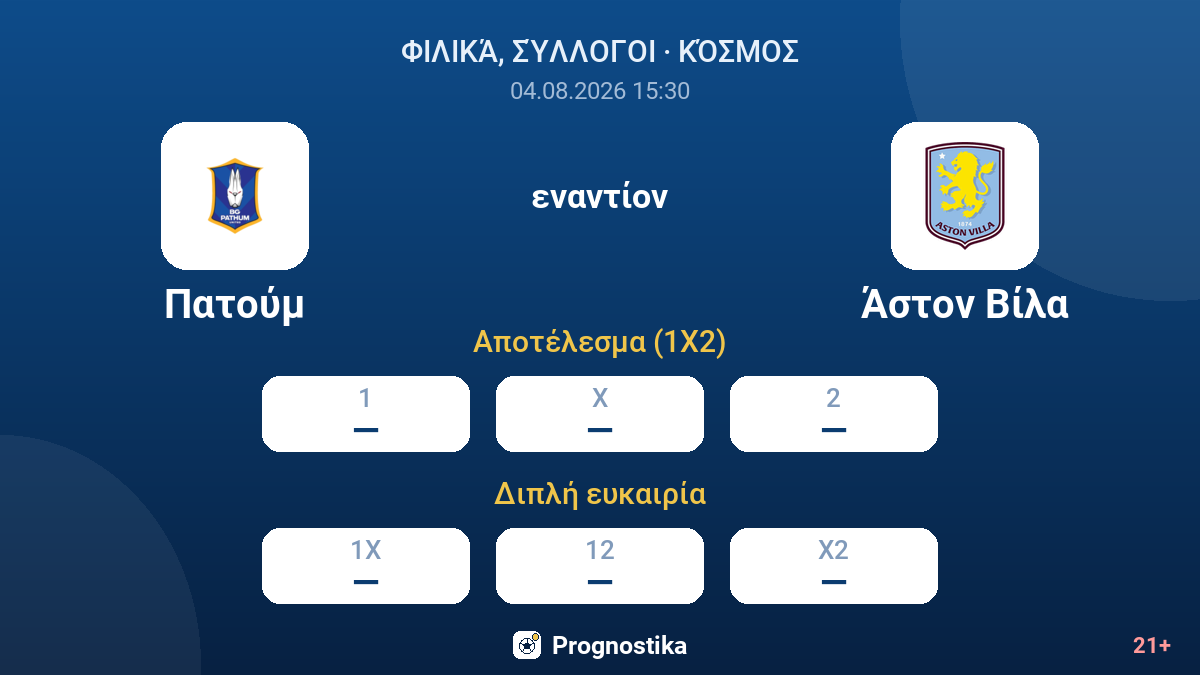 Πατούμ - Άστον Βίλα — αποδόσεις