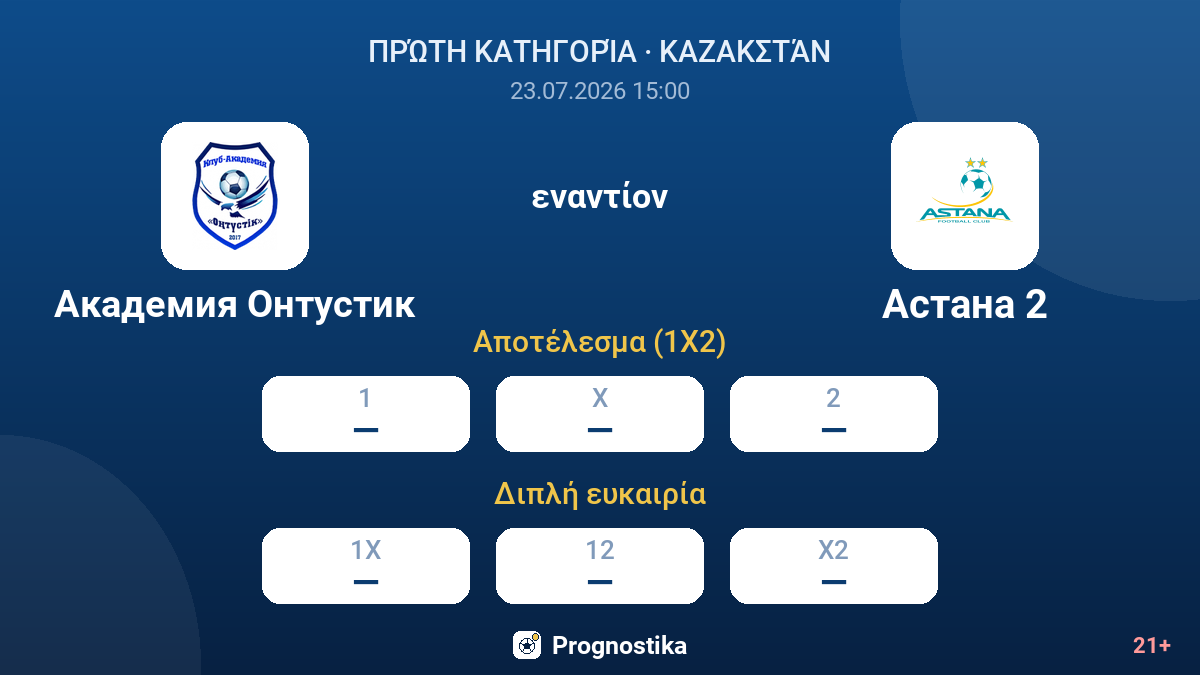 Ακαδημία Οντουστίκ - Αστάνα 2 — αποδόσεις